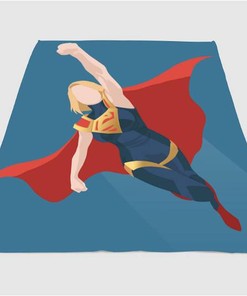 Supergirl Dc Comics Sherpa Fleece Blanket Gifts for Family, for Couple