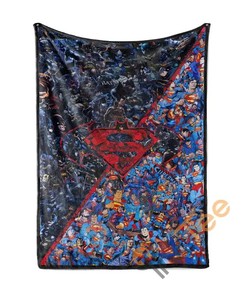 Superman Sherpa Fleece Blanket Gifts for Family, for Couple