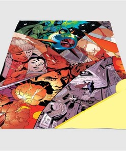 Superman Story Comic Sherpa Fleece Blanket Gifts for Family, for Couple