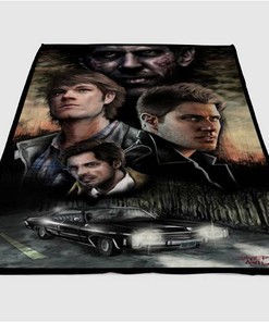 Supernatural Art Sherpa Fleece Blanket Gifts for Family, for Couple