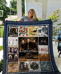 Supernatural Poster Quilt Blanket Bedding Set for Home Décor