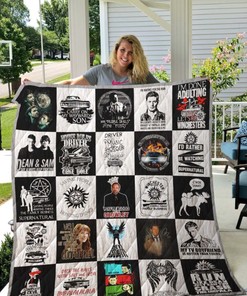 Supernatural T-Shirts Quilt Blanket Bedding Set