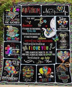 Support Your Son with Autism Quilt And Pillowcase Bedding Set