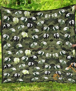 Support the Military with Personalized Panda Premium 1 Quilt Blanket Bedding Set