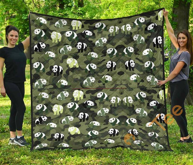 Support the Military with Personalized Panda Premium 1 Quilt Blanket Bedding Set
