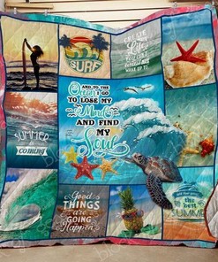 Surfing And Into The Ocean I Go To Lose My Mind And Find My Soul Quilt Blanket Bedding Set Great Customized Blanket Gifts For Birthday Christmas Thanksgiving