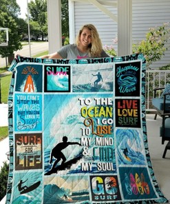 Surfing Quilt Blanket Bedding Set for Home Décor