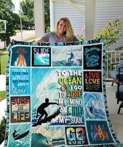 Surfing Theme Lose Mind Find Soul Quilt Blanket Bedding Set Great Customized Blanket Gifts For Birthday Christmas Thanksgiving