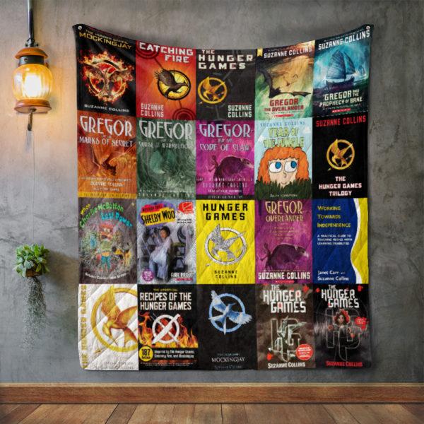 Suzanne Collins Books Quilt Blanket Bedding Set