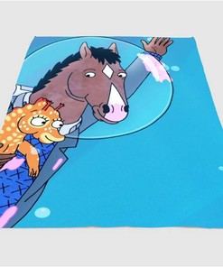 Sweet Bojack Horseman Sherpa Fleece Blanket Gifts for Family, for Couple