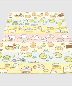 Sweet Pastel Dog Sherpa Fleece Blanket Gifts for Family, for Couple