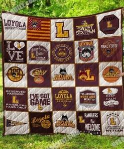Sweet Sixteen Ncaa Loyola Ramblers Collection Quilt Blanket Bedding Set
