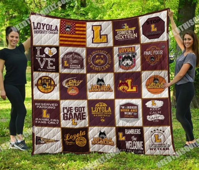 Sweet Sixteen Ncaa Loyola Ramblers Collection Quilt Blanket Bedding Set
