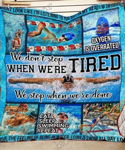 Swimming Is My Therapy Quilt Blanket Bedding Set