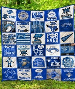 Sycamores Ncaa Indiana State Sycamores Collection Combined Quilt Blanket Bedding Set