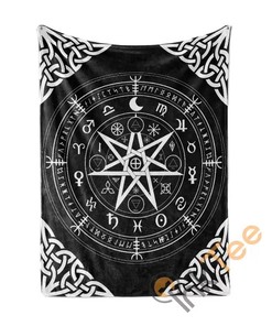 Symbol Of Protection Witch Wicca Sherpa Fleece Blanket Gifts for Family, for Couple