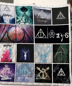 Symbols Of Harry Potter Movies Quilt Blanket Bedding Set