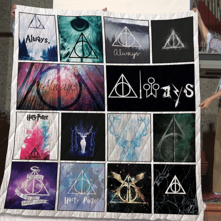 Symbols Of Harry Potter Movies Quilt Blanket Bedding Set