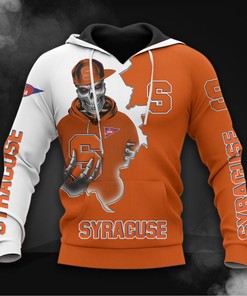 Syracuse Orange Hoodie 3D Zip Hoodie Long Sleeve Zip Hoodie for Fan