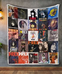 T. Rex Album Covers Quilt Blanket Bedding Set for Home Décor
