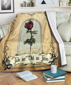 Tale As Old As Time Beauty And The Beast Bedding Sherpa Fleece Blanket Gifts for Family, for Couple
