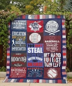 Talk Baseball To Me Quilt Blanket Bedding Set for Home Décor