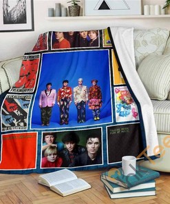 Talking Heads Fleece Fan Gift Sherpa Fleece Blanket Gifts for Family, for Couple