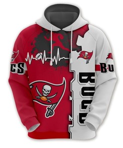 Tampa Bay Buccaneers 3D All Over Print Zip Hoodie for Nfl Fans