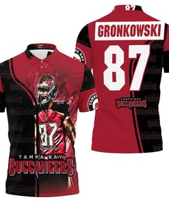 Tampa Bay Buccaneers Gronkowski Legend 87 3D All Over Print Polo Shirt