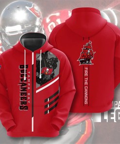 Tampa Bay Buccaneers Hoodie 3D Zip Hoodie 3 Lines Graphic Gift for Fans