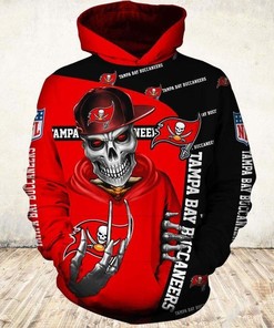 Tampa Bay Buccaneers Hoodie 3D Zip Hoodie Cute Death Gifts for Fans
