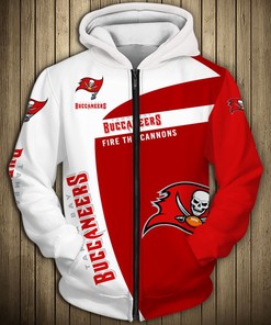 Tampa Bay Buccaneers Hoodie 3D Zip Hoodie Pullover Gift for Fans