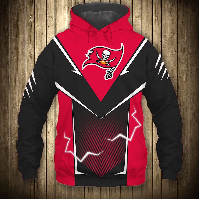 Tampa Bay Buccaneers Hoodie Lightning Graphic Gifts for Fans
