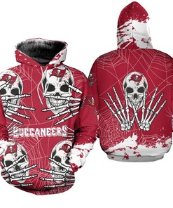 Tampa Bay Buccaneers Hoodie Skull for Halloween Graphic