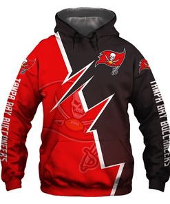 Tampa Bay Buccaneers Hoodie Zigzag Graphic Zip Hoodie Gift for Fans