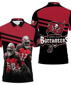 Tampa Bay Buccaneers Kwon Alexander Tom Brady Signed 3D All Over Print Polo Shirt