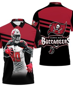 Tampa Bay Buccaneers Michael Clayton 80 3D All Over Print Polo Shirt