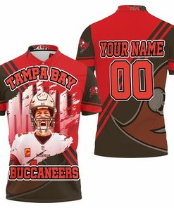 Tampa Bay Buccaneers Tom Brady 12 Super Bowl Champions 2021 Personalized 3D All Over Print Polo Shirt