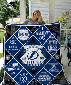 Tampa Bay Lightning Bring The Thunder Baseball Quilt Blanket Bedding Set
