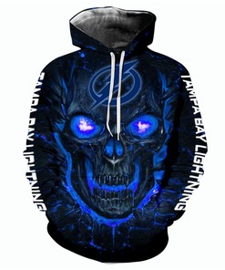 Tampa Bay Lightning Halloween Hoodie 3D Skulls Pullover Nhl