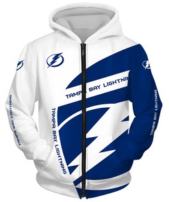 Tampa Bay Lightning Hoodie 3D Zip Hoodie Gift for Fans