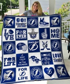 Tampa Bay Lightning Quilt Blanket Bedding Set Fan Gift