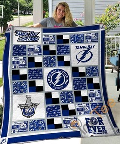 Tampa Bay Lightning Quilt Blanket Bedding Set With Pilliwcases Option Ver3