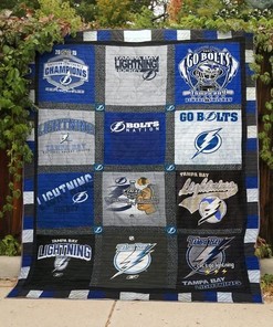 Tampa Bay Lightning Quilt Blanket Bedding Set for Home Décor