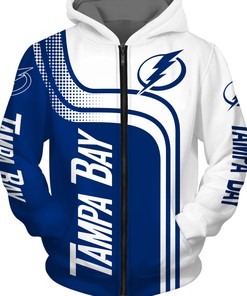 Tampa Bay Lightning Zipper Hoodie Zip Hoodie Pullover Gift for Fans