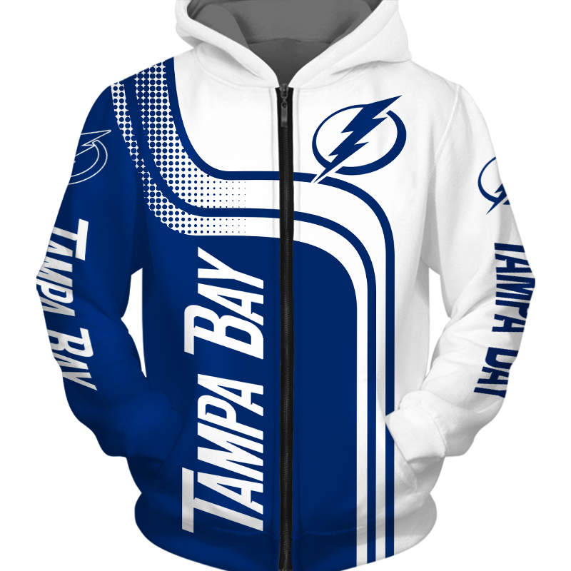 Tampa Bay Lightning Zipper Hoodie Zip Hoodie Pullover Gift for Fans