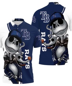 Tampa Bay Rays Jack Skellington And Zero 3D All Over Print Polo Shirt