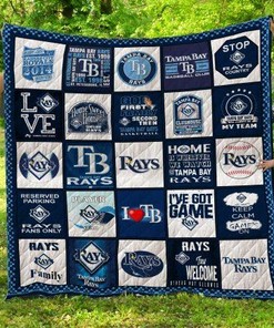Tampa Bay Rays Tbr Quilt Blanket Bedding Set for Home Décor