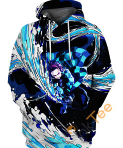 Tanjiro Kamado Waves Hoodie 3D