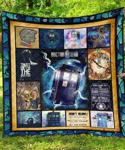 Tardis Doctor Who Funny Gift Idea For Fan Quilt